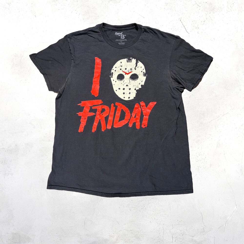 Friday the 13th Jason Voorhees Horror Movie Tee Black L